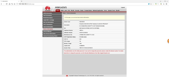 HS8145V5 HUAWEI GPON ONU 4GE 1TEL 1USB A / C WiFi 5dBi Dual Frequency