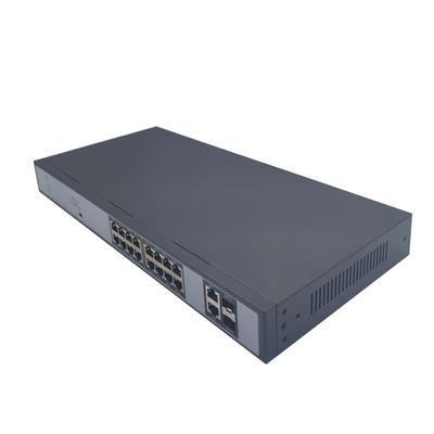 18 Ports Managed Fiber Switch 100 / 1000m SFP And 8 Ports 10 / 100 / 1000m Ethernet Ports