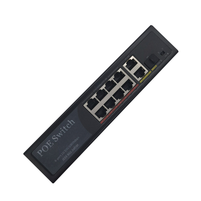 HK-8G  8 ports 1000m PoE switch with 2 1000m 1SFP uplink