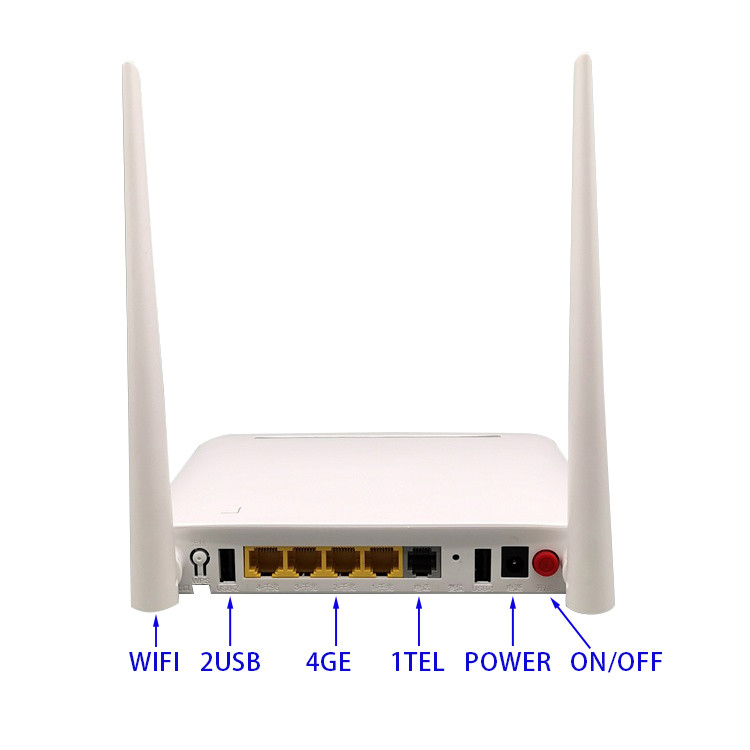 F122 GPON  EPON ONT 4GE 2USB 2.4G 5G AC WiFi XPON ONU dual band wifi