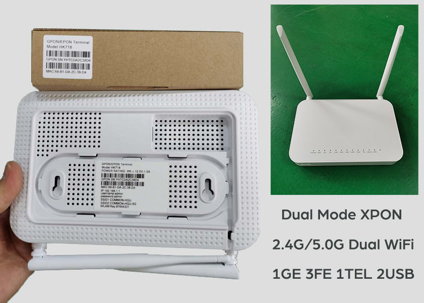 OEM Dual Frequency 2.4g 5.0g FTTO WiFi XPON ONT MT7592N 2.4GHz MT7612EN 5GHz